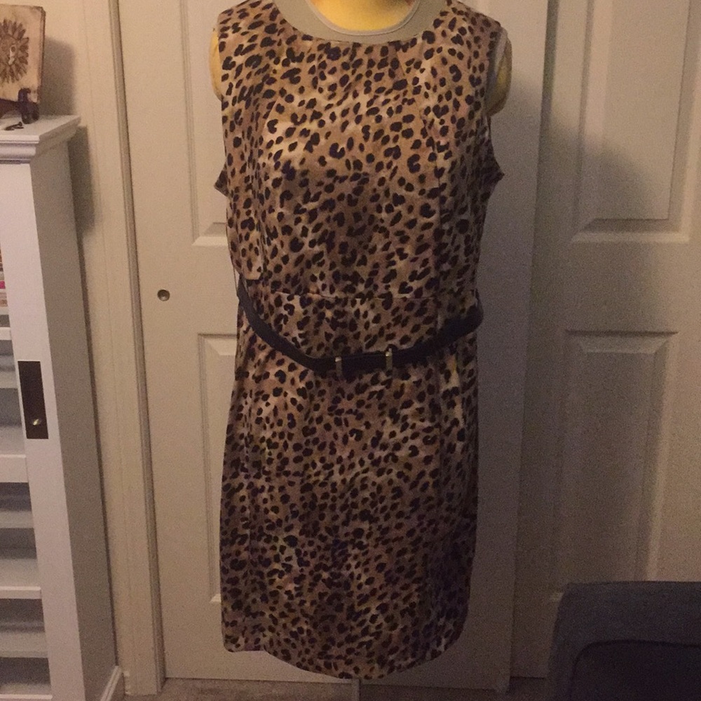 Calvin Klein Animal Print Sheath Dress